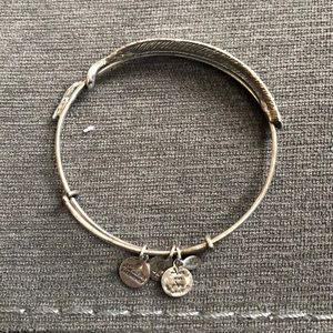 Alex and Ani Bangle with feather